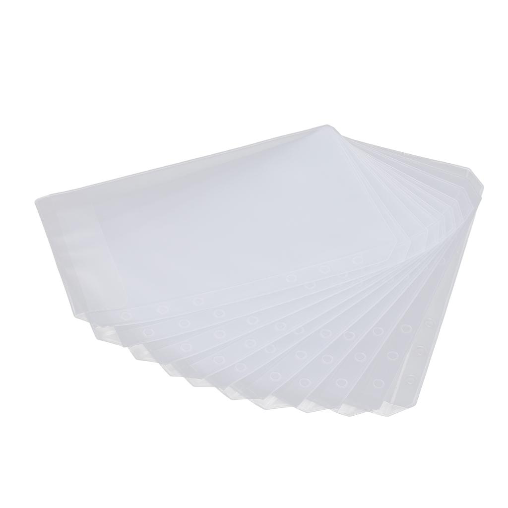 10 Binder Pocket 6 Holes Notebook Binder Loose Leaf Bag Collection Bags