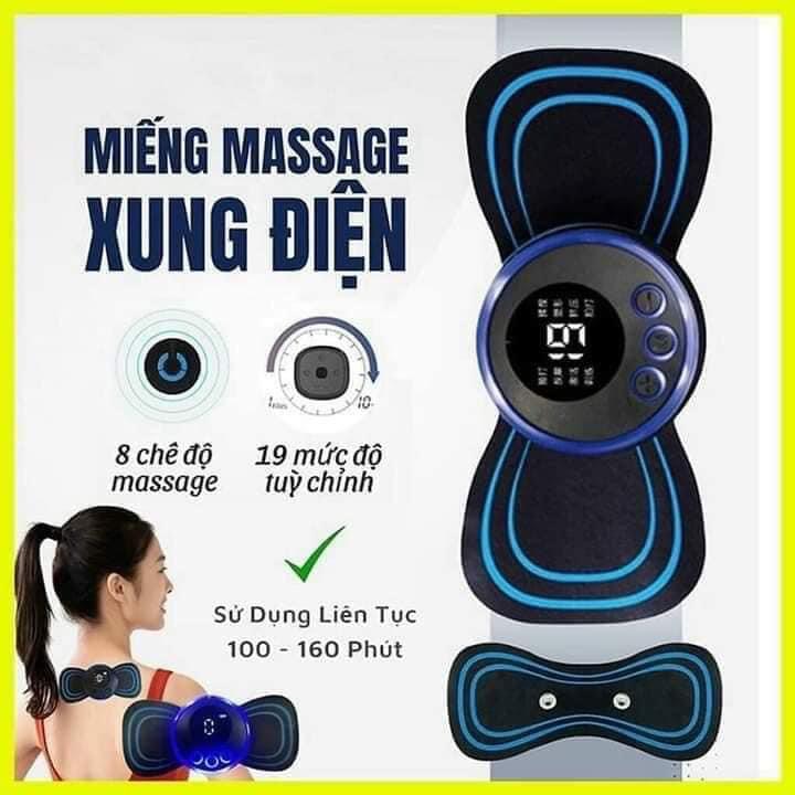 Miếng Dán Massage Xung Điện 8 Chế Độ