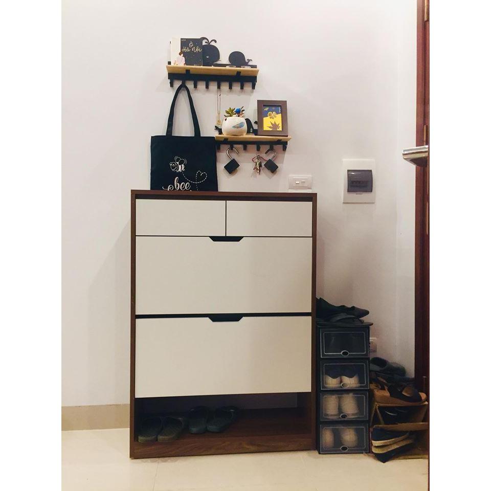 TỦ GIÀY 2 TẦNG GIÁ XOAY HẬU 9 LY