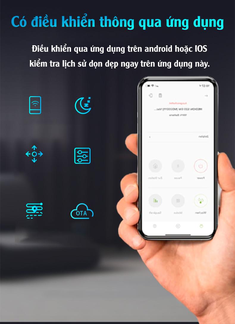 Robot Lau Nhà, Hút Bụi Medion MD20011, Cảm Ứng Chống Va Chạm, Pin Trâu, Điều Khiển Bằng Giọng Nói, Nhập Đức