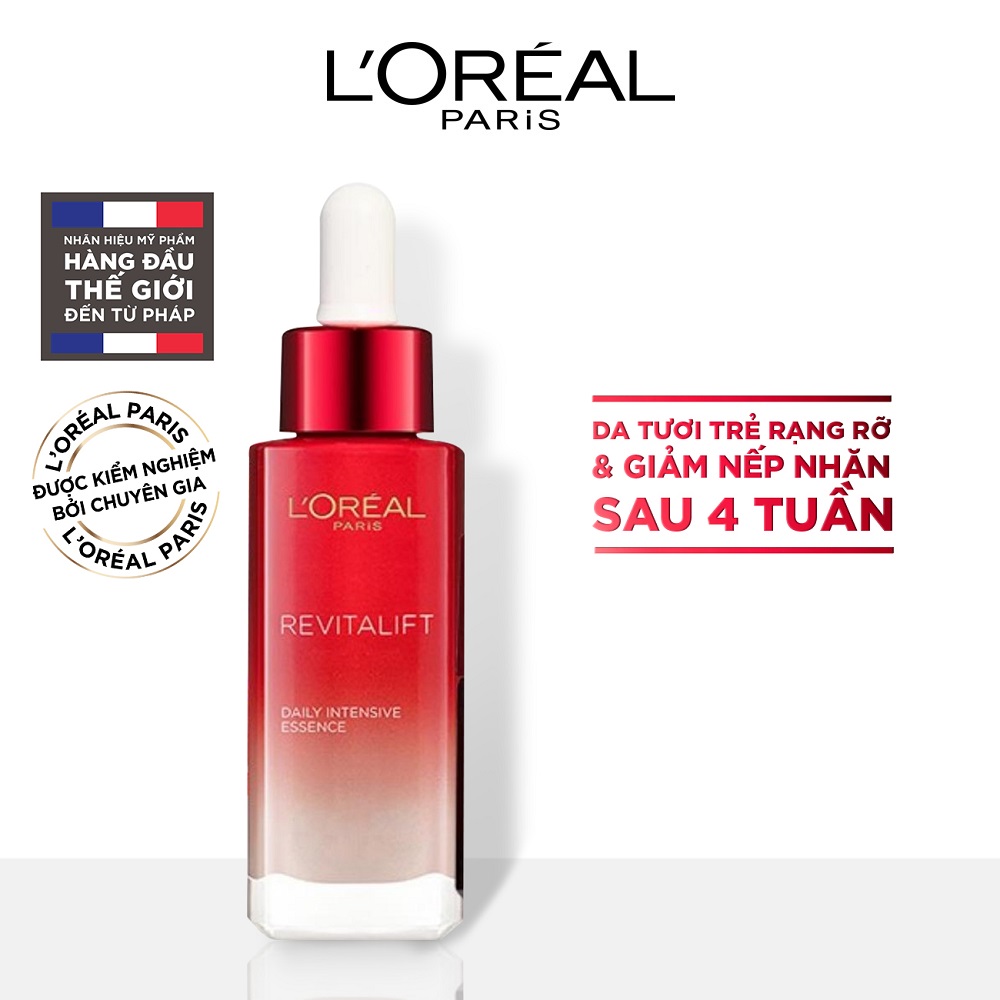 Bộ sản phẩm L'Oreal Paris Revitalift Tinh chất chống lão hóa da, Mặt nạ cấp ẩm săn chắc da, Dưỡng chất căng mướt (RV serum,Mask x3, ME 22ml x2)