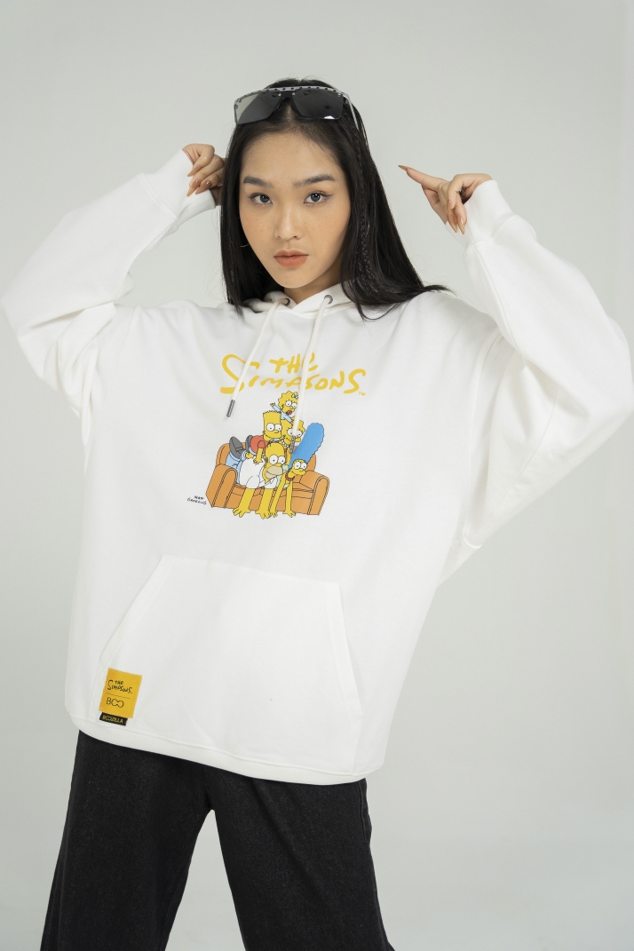 Áo Hoodie Nỉ Mũ Unisex BOO Dáng Oversized Chất Nỉ Cao Cấp In Graphic The Simpsons BZL