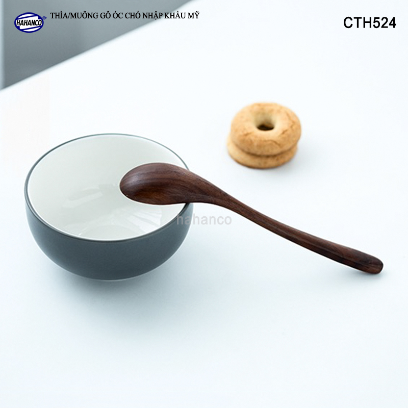 Thìa/Muỗng ăn súp gỗ Óc Chó CTH524 - Phụ kiện thìa gỗ vừa sử dụng chụp ảnh hoặc decor trang trí cho nhà hàng, món ăn