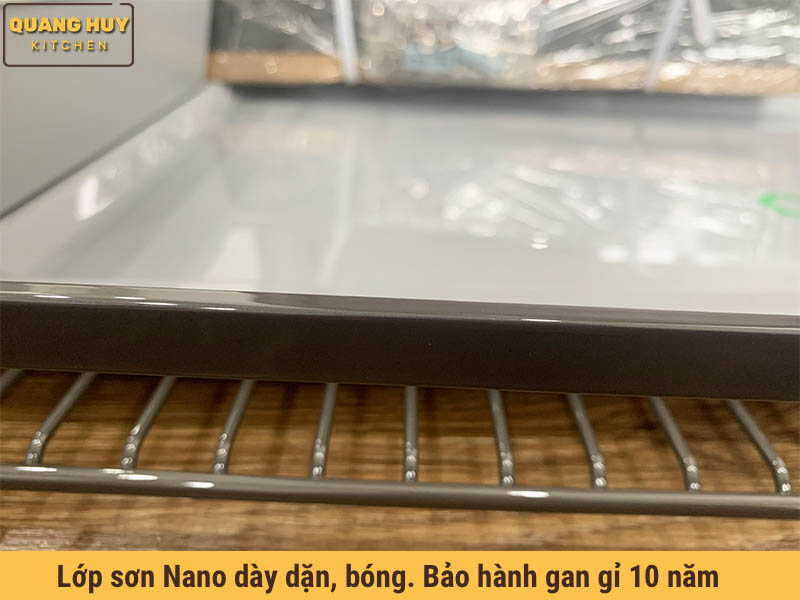 Giá xoong nồi tủ dưới inox sơn Nano bảo hành 10 năm không han gỉ thương hiệu Grob