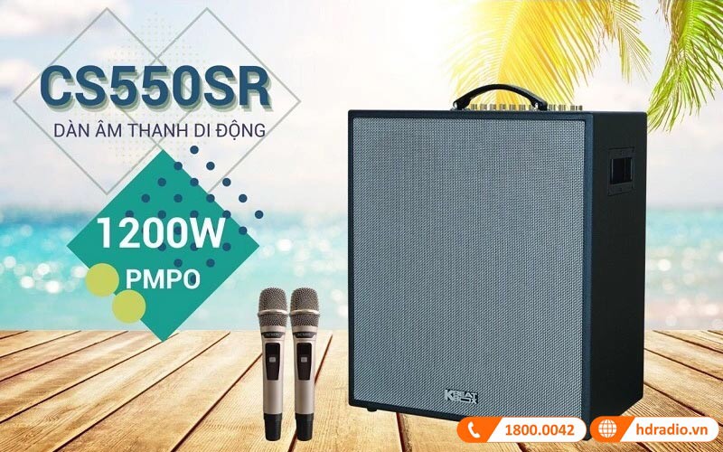 Loa di động Acnos CS550SR ( 4 bass 16.5cm ) - Hàng Chính Hãng