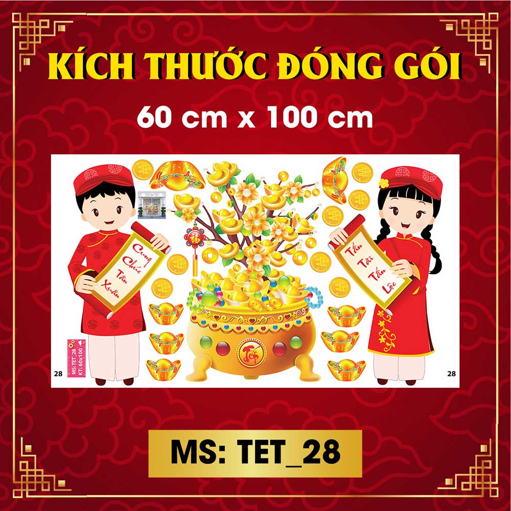 Decal trang trí tết combo số 14