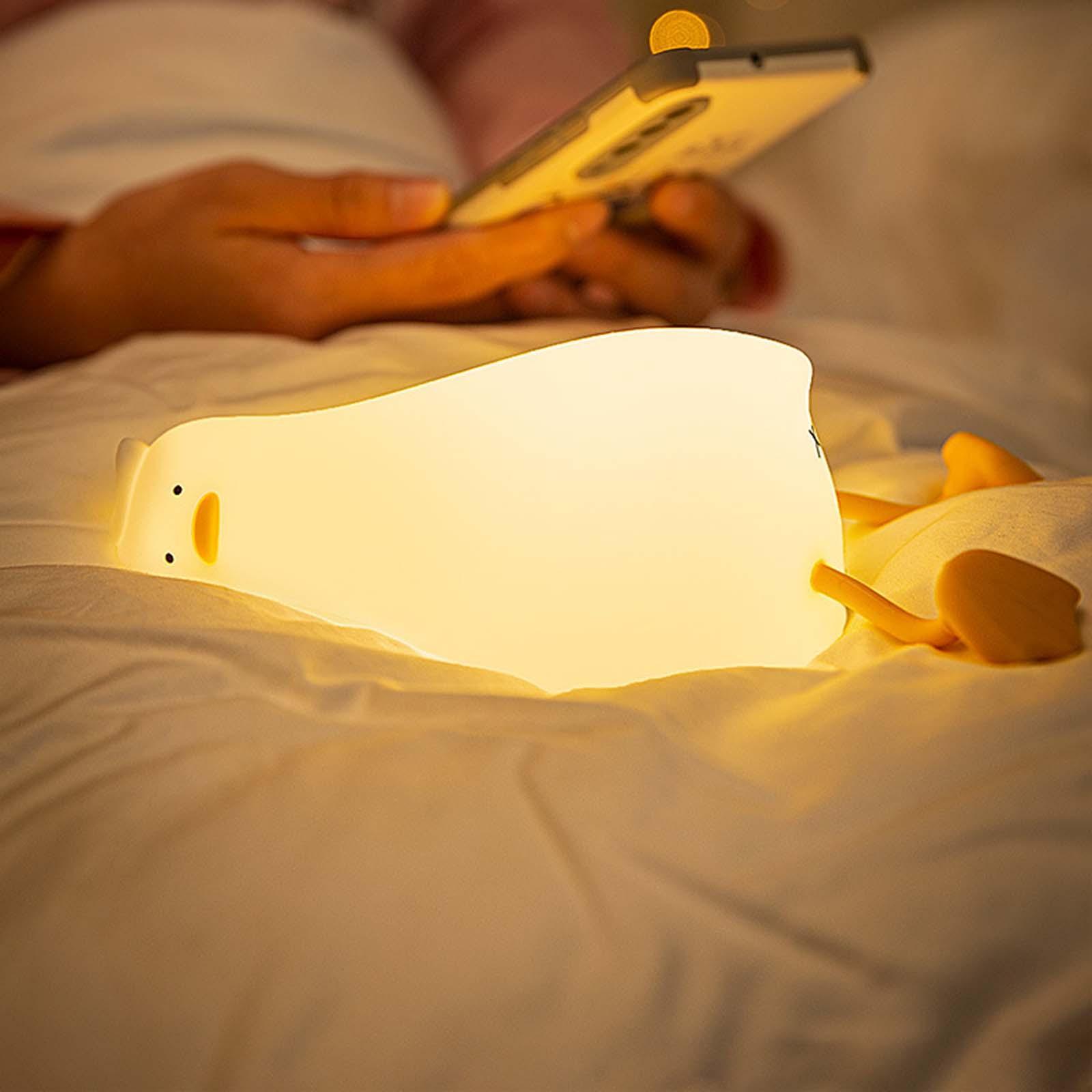 Cute Silicone Night Light Touch Control USB Rechargeable for Children Baby