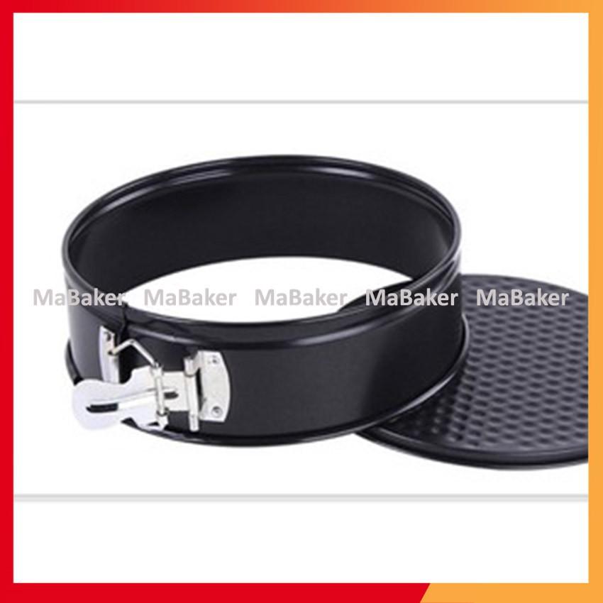 Khuôn bánh tròn spring form đế rời chống dính có khóa size 16, 18, 20, 22cm