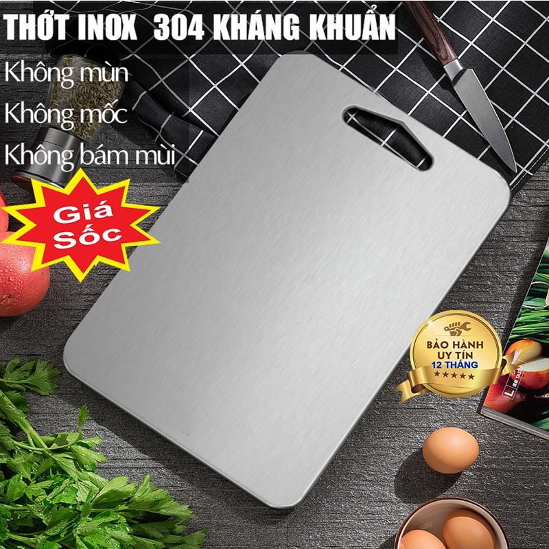 Thớt Inox 304 Cao Cấp Kháng Khuẩn Chống Ẩm Mốc-Vệ Sinh Dễ Dàng Kích Thước 34*24cm