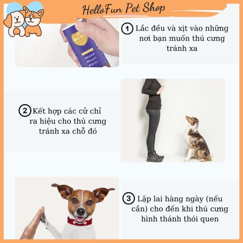 Xịt ngăn chặn thói quen xấu của chó mèo 120ml
