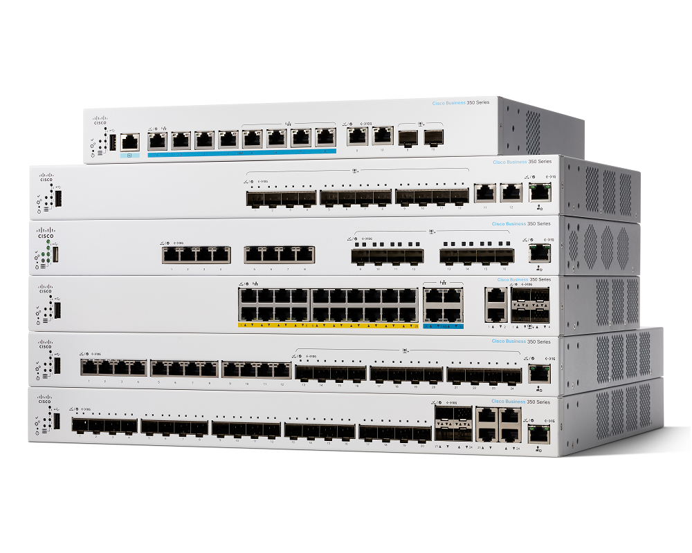 Thiết bị chia mạng Cisco CBS350-24P-4G-EU 24x10/100/1000 ports PoE+ with 195W power budget, 4xGigabit SFP-Hàng nhập khẩu