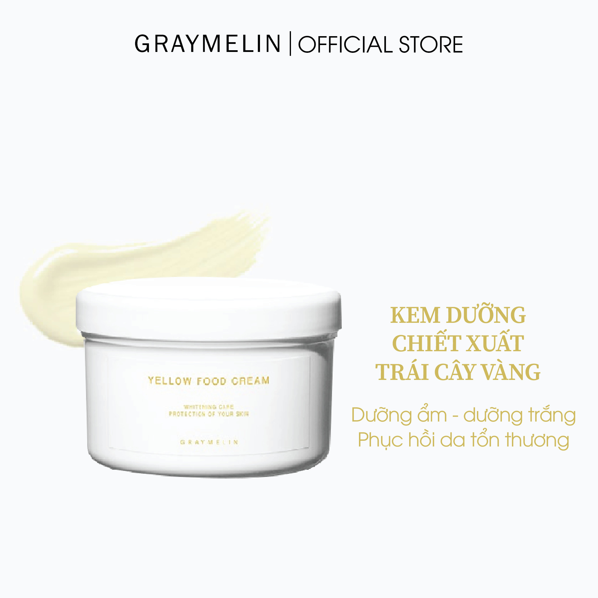 Kem trái cây vàng dưỡng trắng da GRAYMELIN YELLOW FOOD CREAM 500ml
