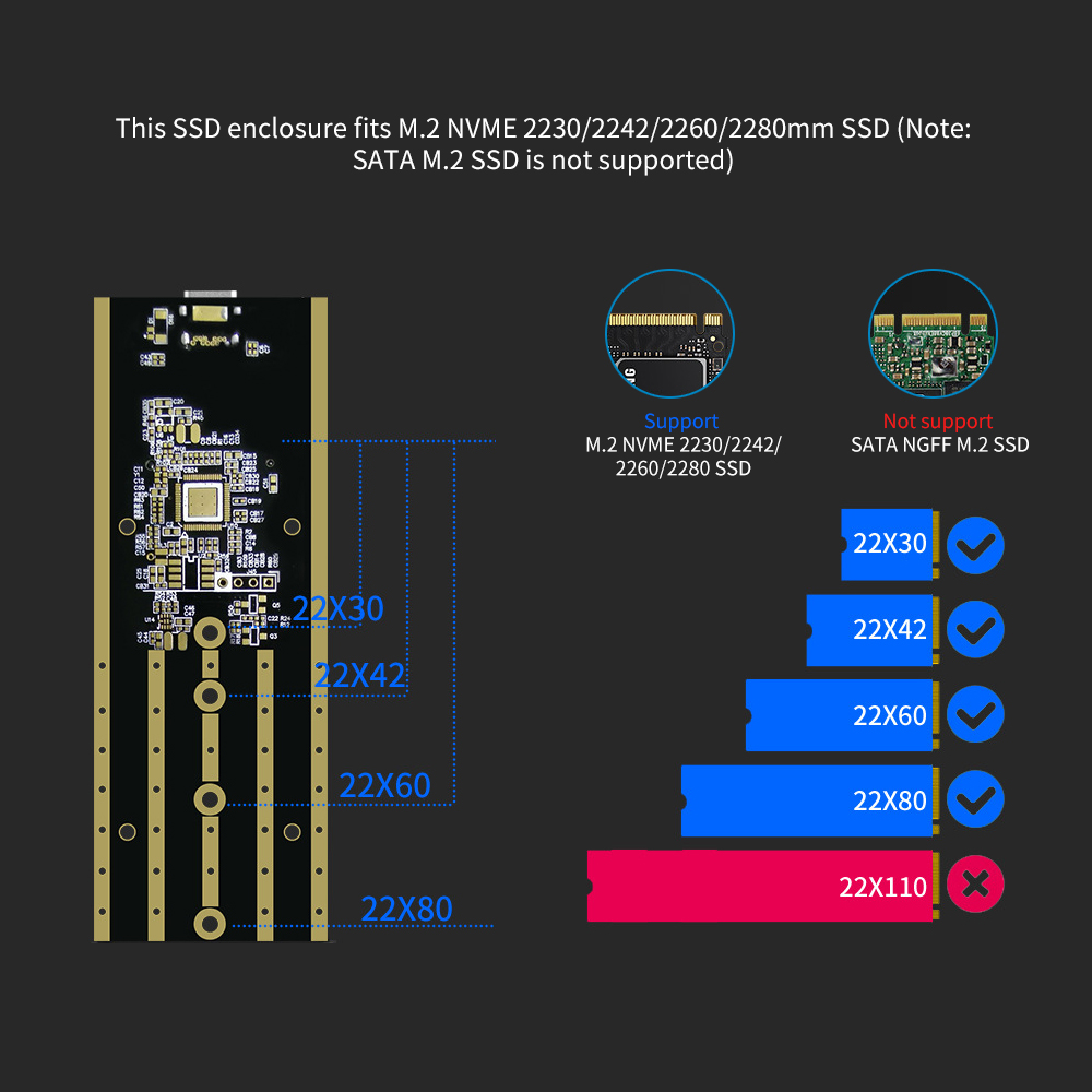 Vỏ ổ cứng SSD bằng hợp kim nhôm
