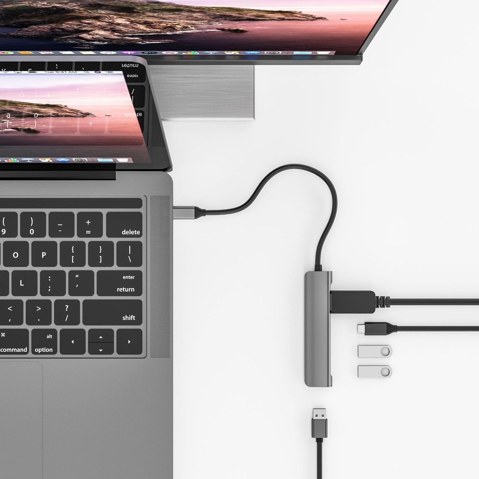 USB C Hub PD 60W Accs USB 2.0 5 in 1 8K/6K/5K/4K 60Hz for Laptop Charging PC