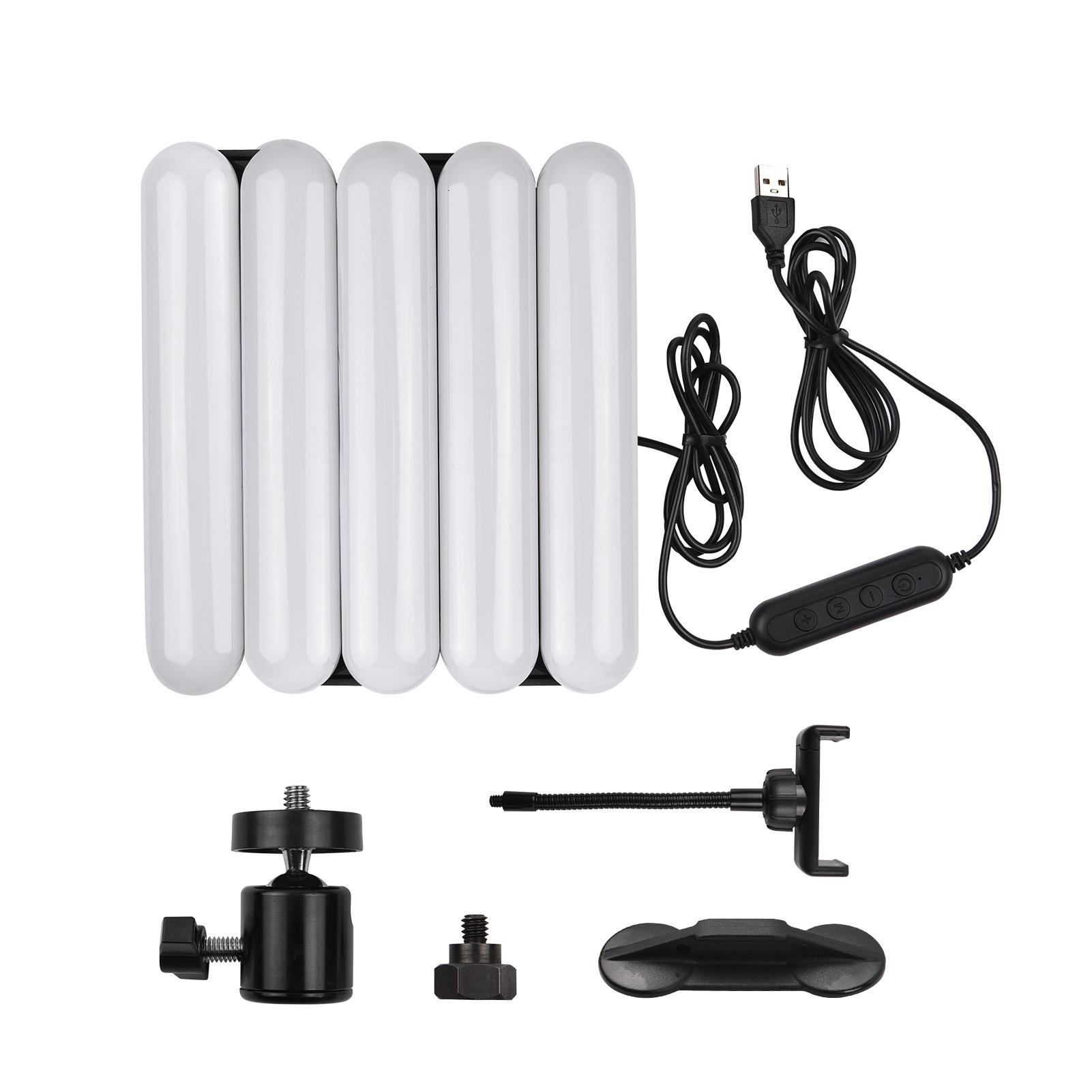Đèn LED 5 tấm có thể gập lại Chụp ảnh với 3 chế độ chiếu sáng