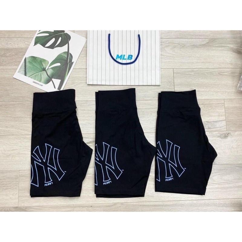 Quần legging lửng nữ thêu chữ NY - Quần legging đùi nâng mông co giãn 4 chiều Beemit Store