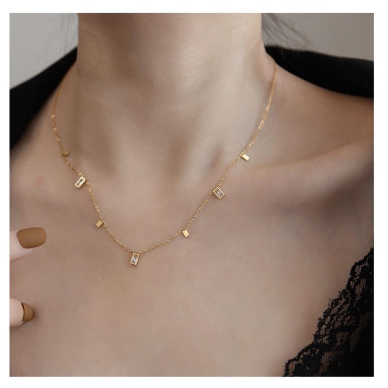 ᴾᵀᴺᵃᶜᶜ Dây chuyền TITAN mảnh style Korea . D39718