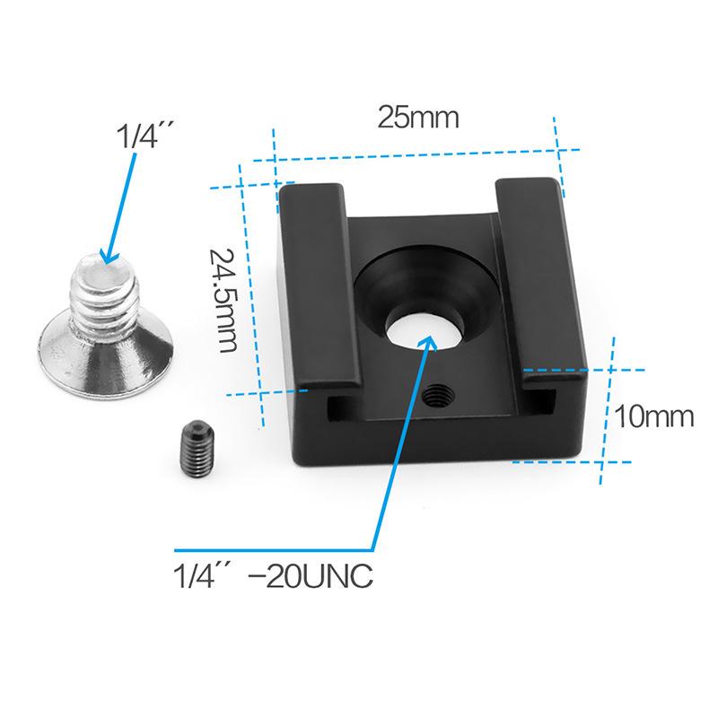 Bộ điều hợp gắn giày lạnh cho máy ảnh DSLR cho màn hình micrô video LED