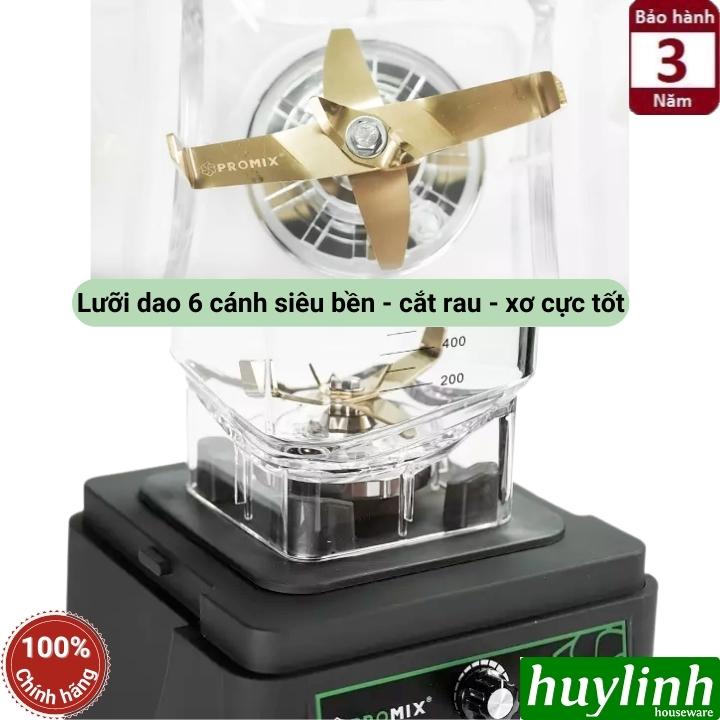 Máy xay sinh tố công nghiệp Promix PM-911B - Dung tích 2 lít - Công suất 1650W - Có hẹn giờ tới 90S - Hàng chính hãng