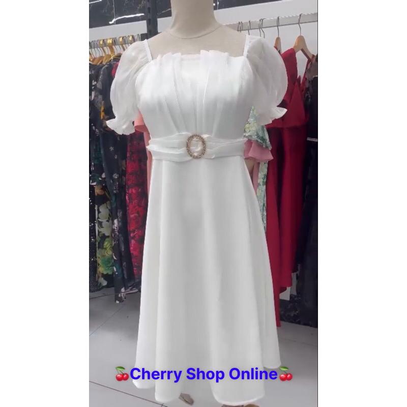 Đầm dự tiệc tay phồng mặc được trễ vai S.MLXL2XL