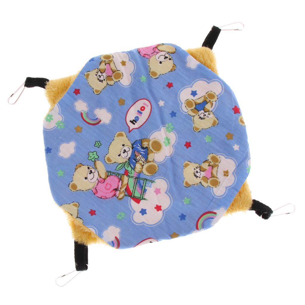 Small Animal Hammock Bed Mat Hamster Bird Cage Double Layer Hanging Bed