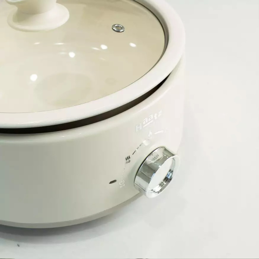 (NEW MODEL) Nồi Lẩu Điện Đa Năng 5L Haatz HEH508 Nấu Lẩu Xào Rán, Lòng Gốm Chống Dính Tháo Rời - Hàng Chính Hãng