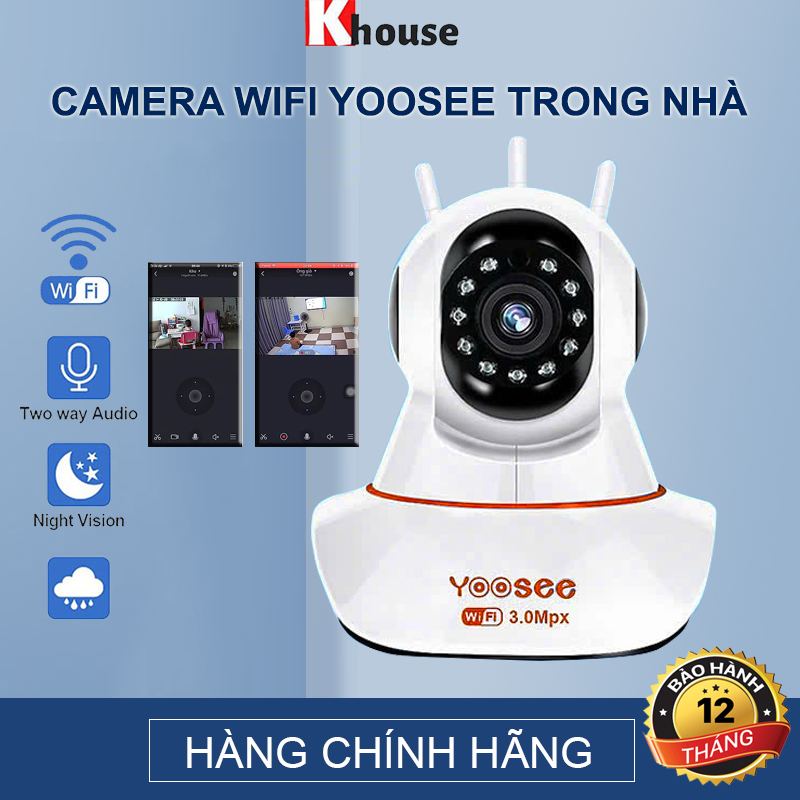 Camera Yoosee Trong Nhà Thế Hệ Mới Ban Đêm Có Màu, Đàm Thoại Hai Chiều Full HD 1080P-Hàng Nhập Khẩu - CAMERA KHÔNG THẺ