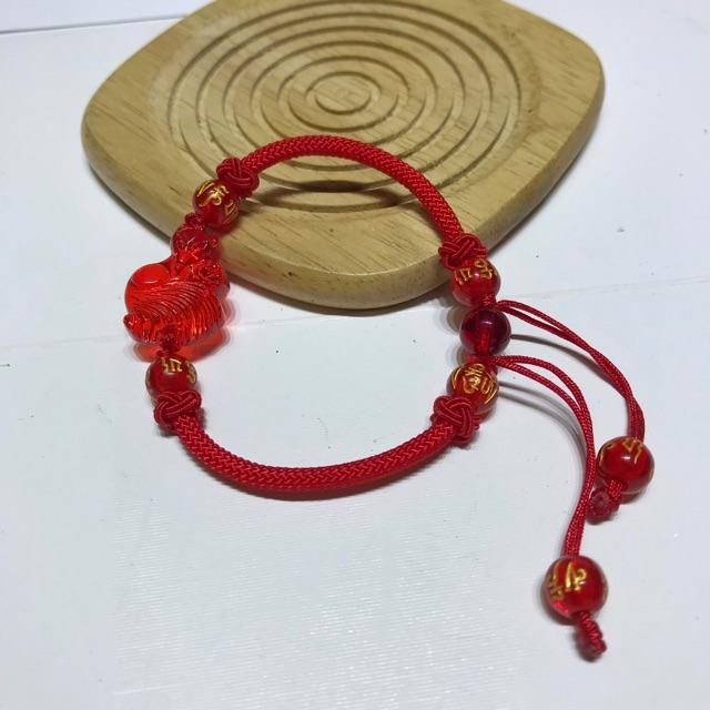 Vòng hồ ly đá lưu ly tết chỉ đỏ