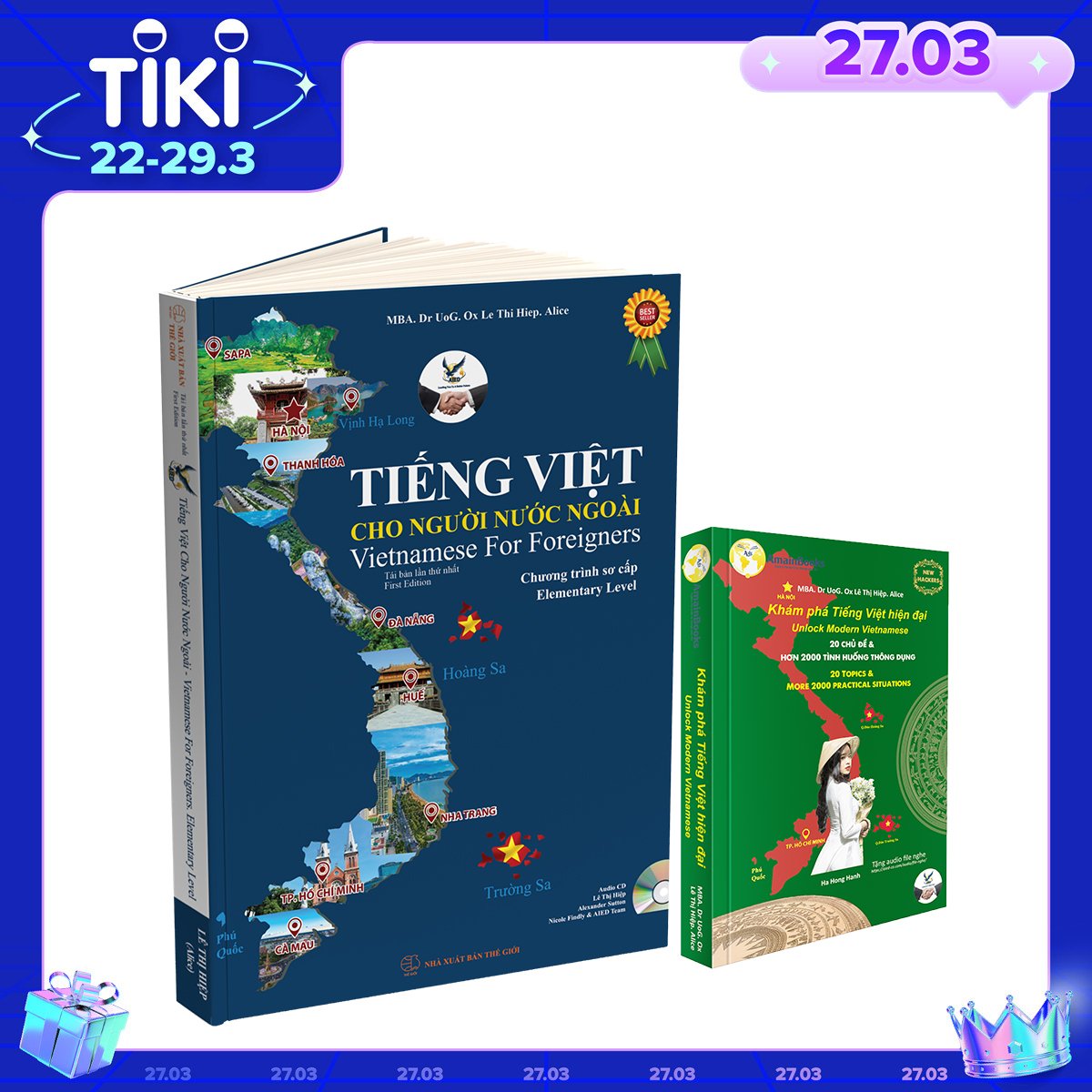 Combo Bộ sách Tiếng Việt cho người nước ngoài chương trình Sơ cấp - Tái bản lần 1 và Khám phá tiếng Việt hiện đại