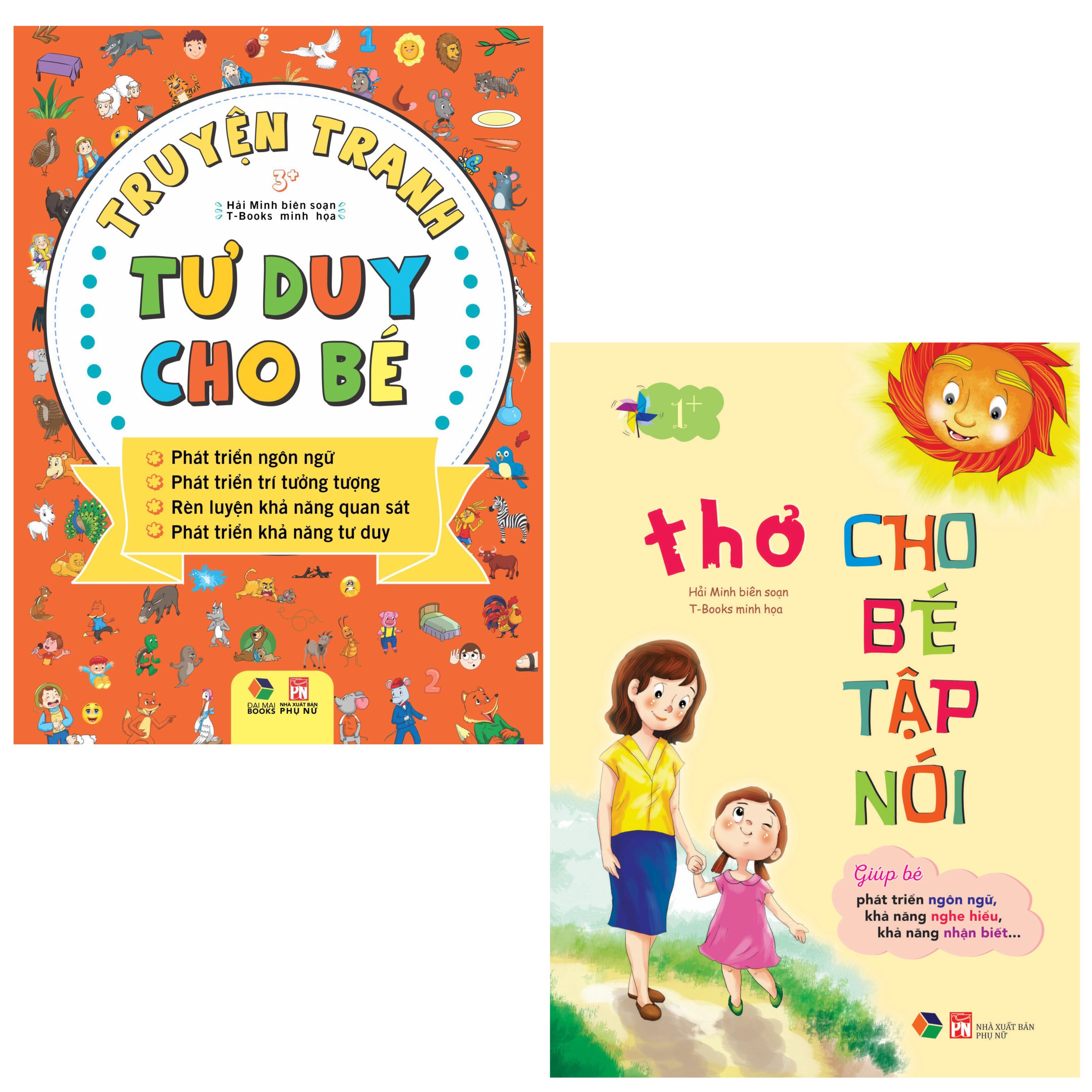 combo Truyện Tranh Tư Duy Cho Bé + Thơ Cho Bé Tập Nói