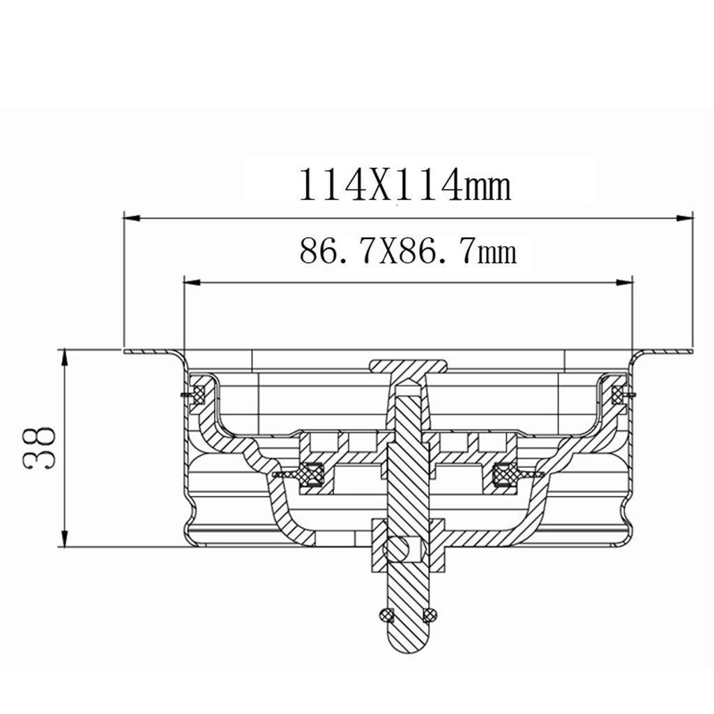 1pc 114x114mm Square Garbage Disposer Drain Kitchen Sink Strainer Adapter