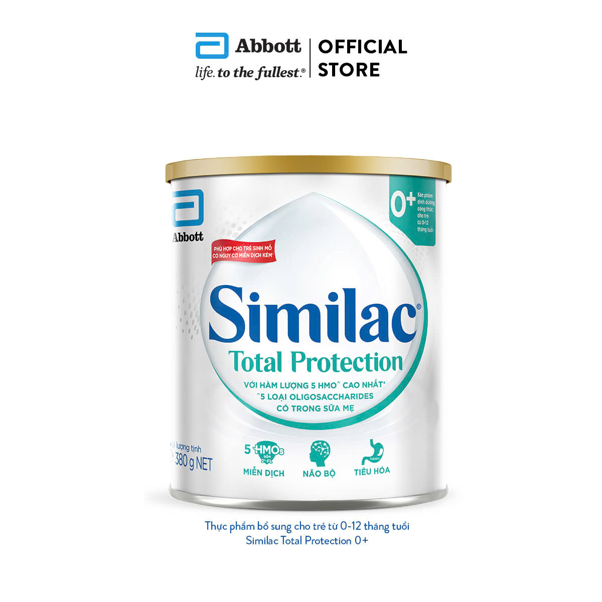 Sản phẩm dinh dưỡng công thức cho trẻ từ 0-12 tháng tuổi Similac Total Protection 0+ 380g