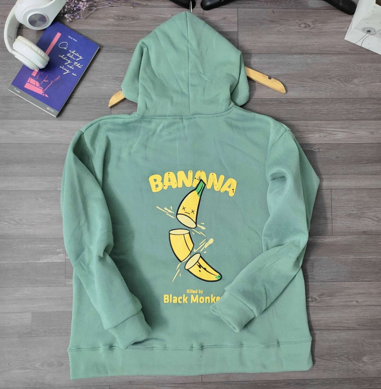 Áo Hoodie UNisex Dành Cho Nam Cho Nữ Cho Cặp Đôi Có Mũ Form Rộng In Hình BANANA