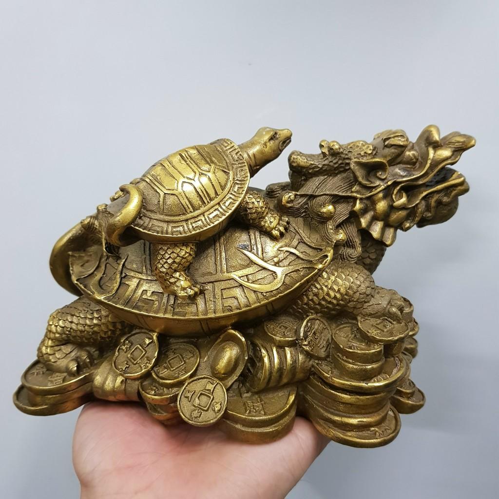 Tượng Long quy chất liệu đồng thau MS535