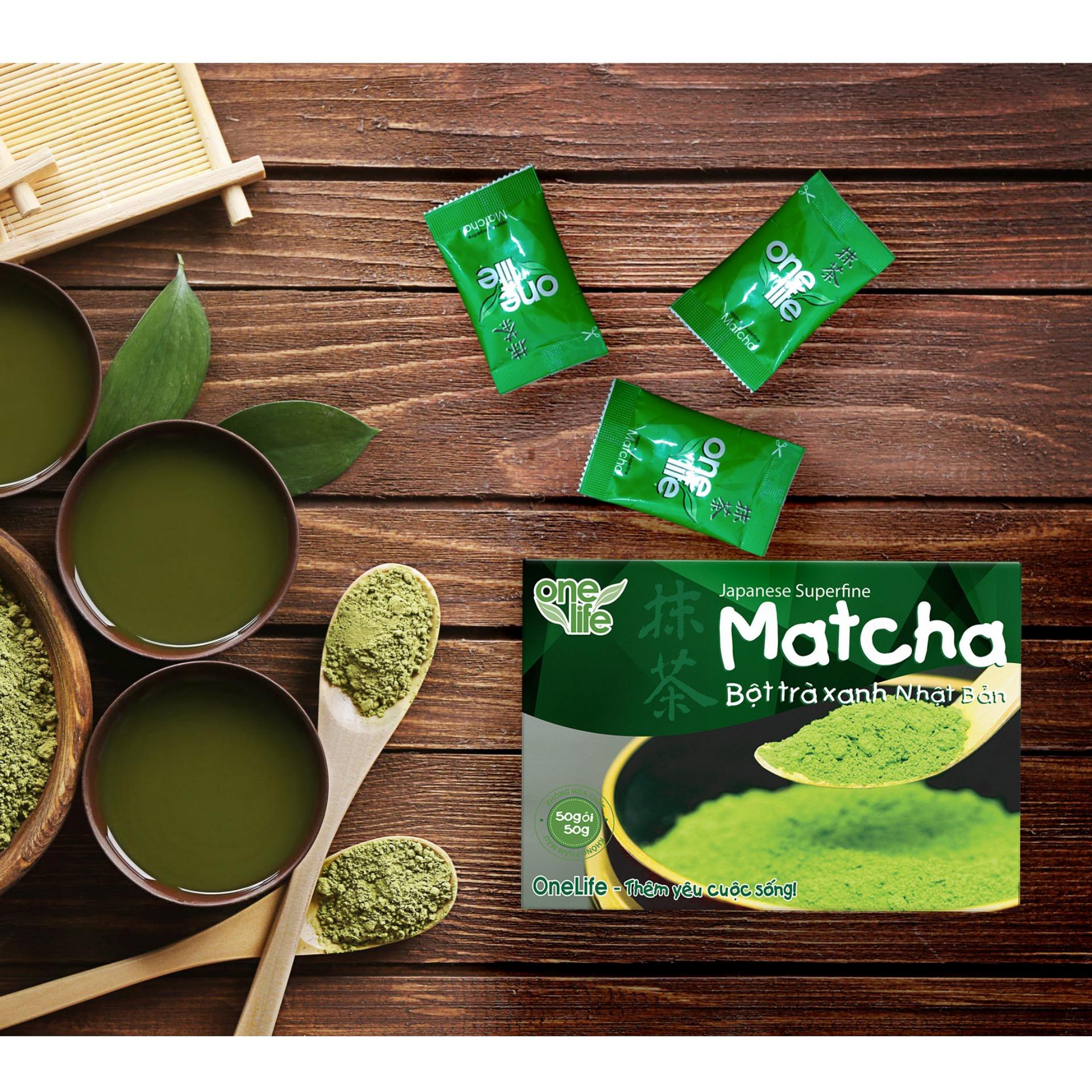 Bột Trà Xanh Nhật Bản Matcha OneLife (Hộp 50 gói)