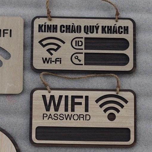Bảng Thông Tin Wifi Bằng Gỗ Decor Shop, Cửa Hàng
