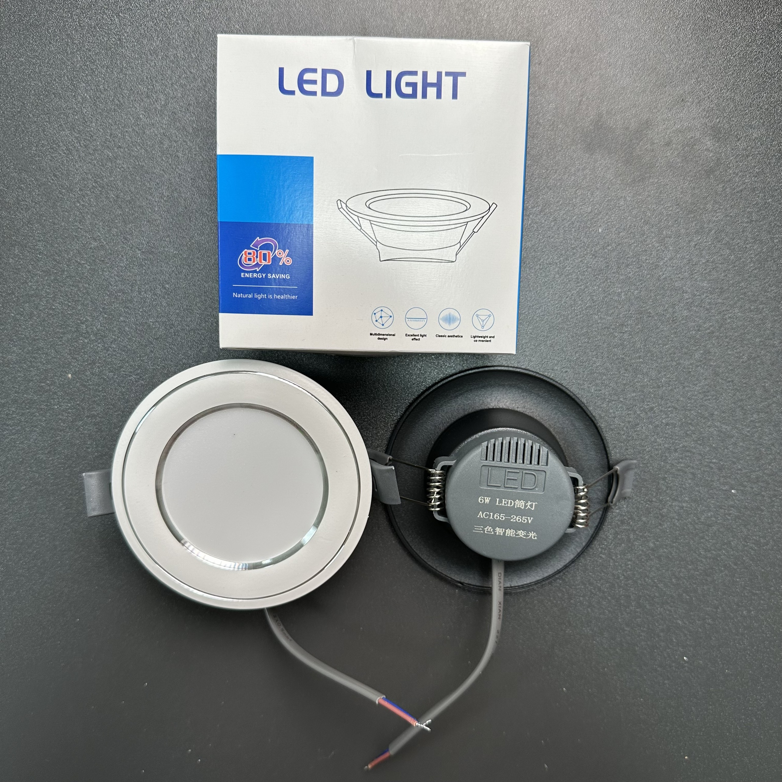 Đèn Led Downlight Âm Trần Thạch Cao Công Suất 6W, Đèn Âm Trần Phong Cách Hiện Đại