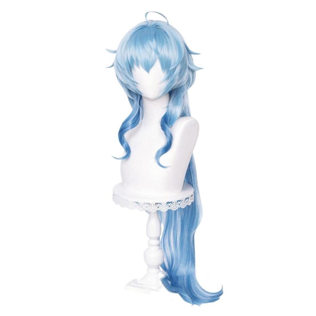Wig/Tóc giả cosplay Ganyu - Genshin Impact màu xanh