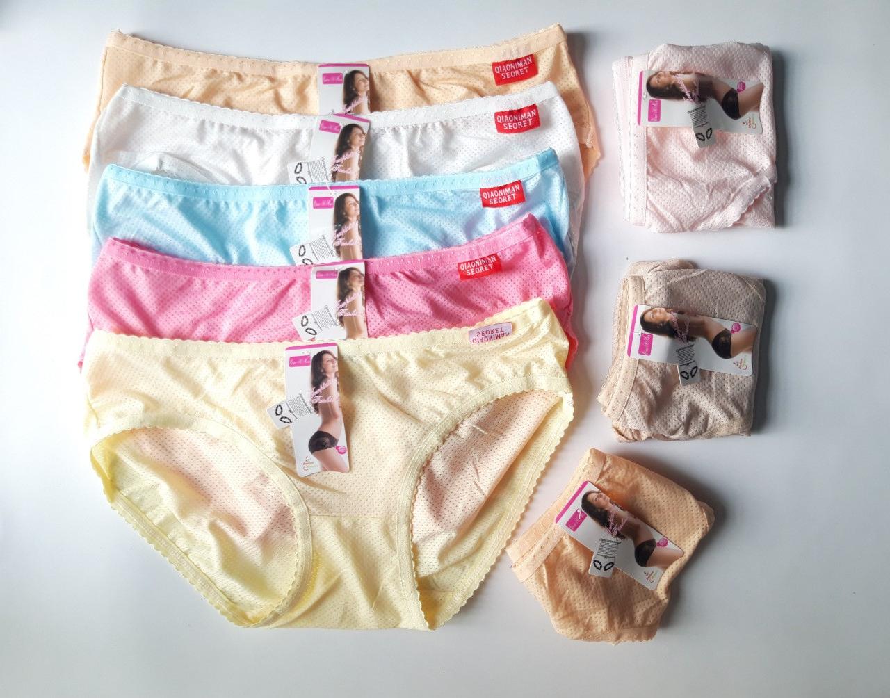 Combo 10 Quần Lót Nữ Cotton Thái Thông Hơi Cao Cấp - Freesize 45-60kg – Phom Truyền Thống - Phù Hợp Mọi Lứa Tuổi - Giao Màu Ngẫu Nhiên + Tặng kèm set 5 dây cột tóc xinh xắn