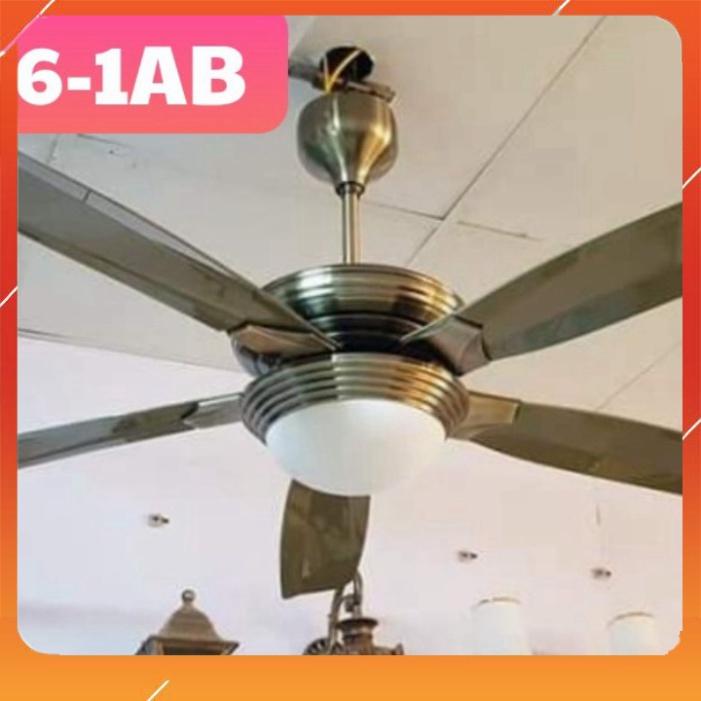 Quạt Trần Đèn 5 Cánh Nhựa 666-1AB ,Quạt Trần Điều Khiển Từ Xa, Động Cơ AC