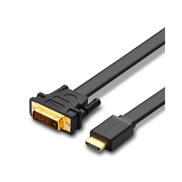 Cáp ugreen HDMI to DVI dẹt 1.5M-30105 - Hàng chính hãng