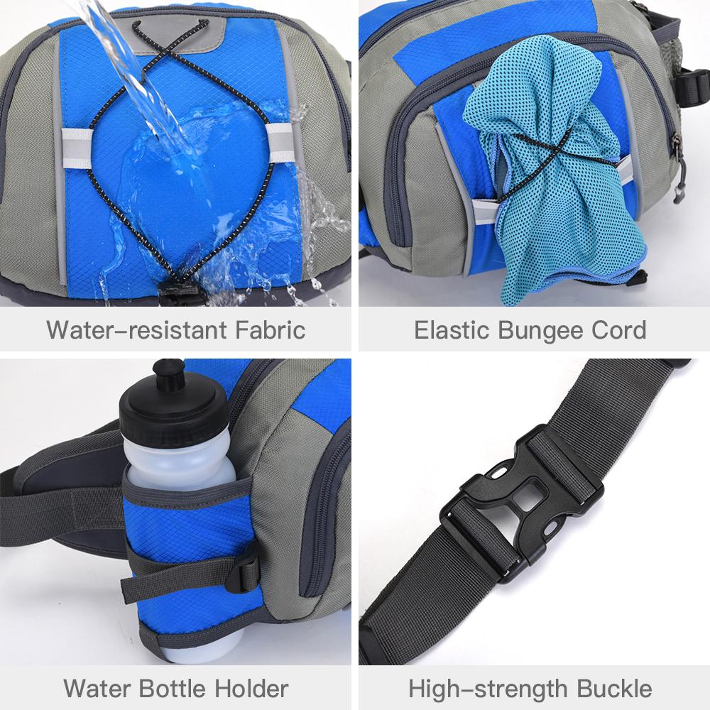 Túi đeo hông Fanny Pack cho nam nữ có chỗ để nước để đi ngoài trời chạy đi xe đạp đi du lịch