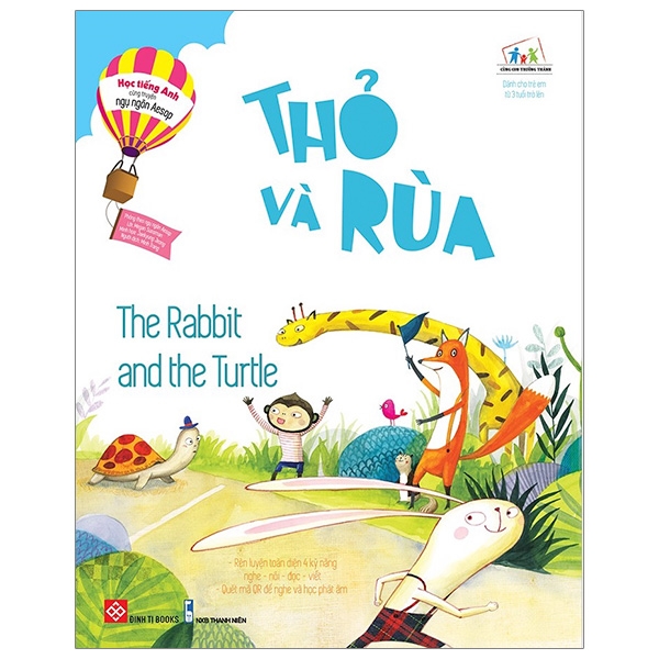Học tiếng Anh cùng truyện ngụ ngôn Aesop - Thỏ và Rùa - The Rabbit and the Turtle