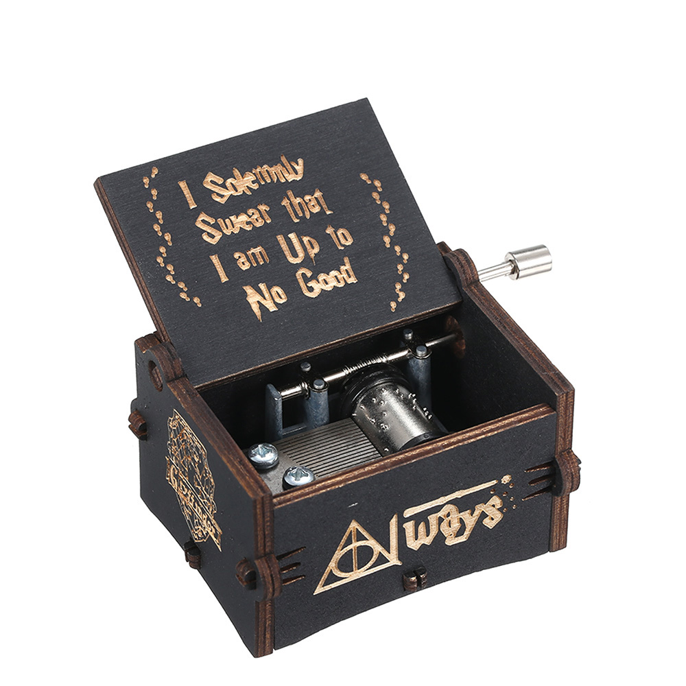 Hộp Âm Nhạc Bằng Gỗ Mini Vintage Vận Hành Bằng Tay Dùng Tặng Sinh Nhật Giáng Sinh Ngày Lễ Tình Nhân