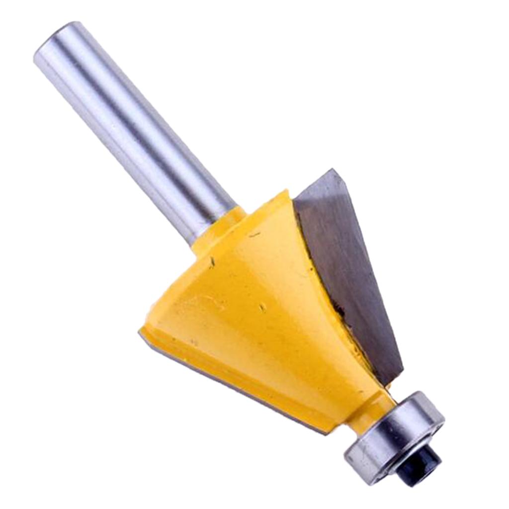 8mm Shank 22.5 Degree Chamfer Edge Forming Router Bit Woodworking Router Bit