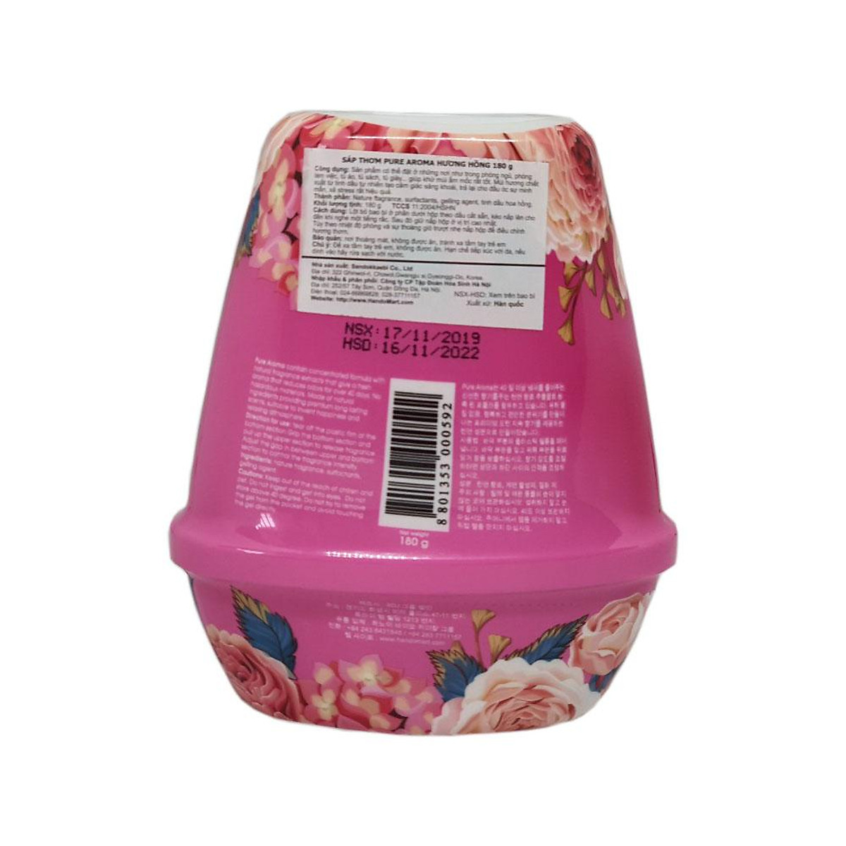 Bộ 2 Sáp thơm phòng Pure Aroma 180g Hàn Quốc khử mùi ẩm mốc
