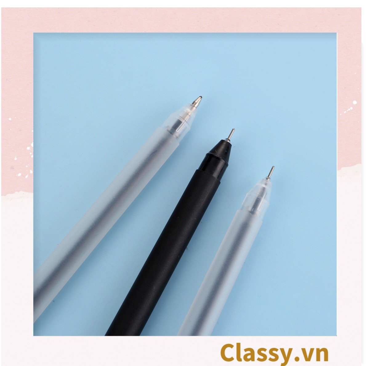 Bút mực gel màu trắng ngòi 0.5mm tiện dụng cho học sinh, sinh viên, văn phòng PK1729