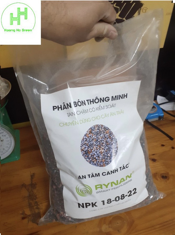 Phân bón thông minh RYNAN NPK 18-08-22, Trọng lượng 5kg, Chuyên dùng cho CÂY ĂN TRÁI, Tan chậm có kiểm soát, An tâm canh tác