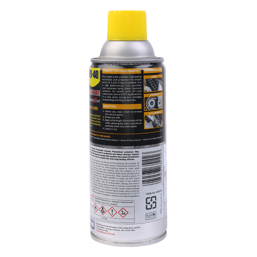 Chai Xịt Vệ Sinh Sên Xích WD-40 Chain Lube 351020 (360ml)