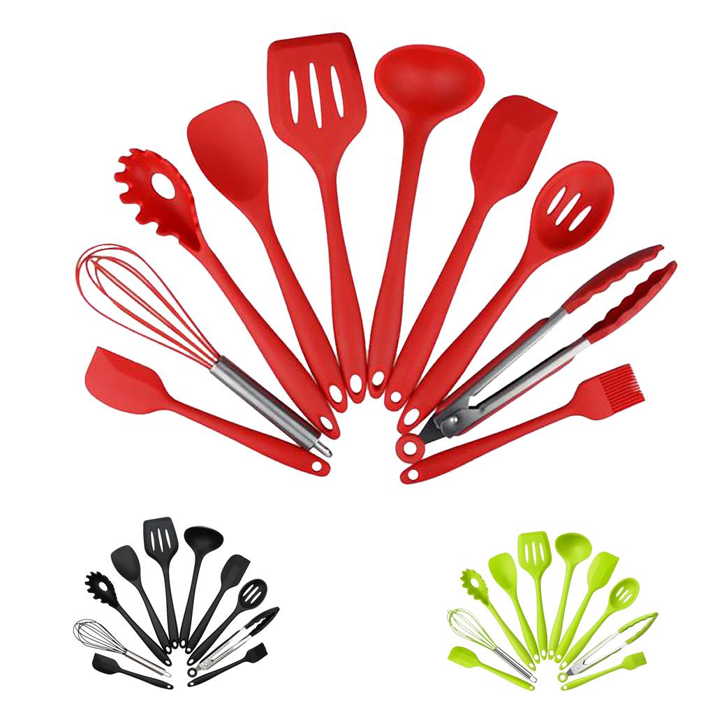 10 pieces Kitchen Utensil Set Silicone Spoon Baking Cooking Baking Tools